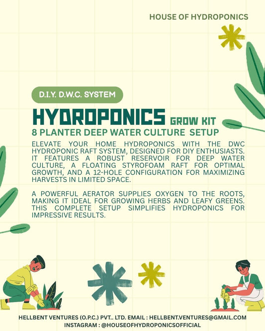 D.I.Y. hydroponics grow kit 1. Deep Water Culture Hydroponics Grow Kit with Reservoir, Aerator, Net Cups, Coco Pellets, Seeds & Nutrients/Growing Kit