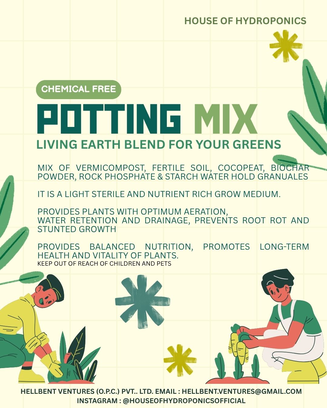 Potting Soil Mix 1 kg | Premium Ready-to-Use Magic Soil | Cocopeat, Organic Manure & Perlite Enriched | Ideal for Indoor Plants, Seed Germination & Balcony Gardening